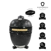 Kép 1/3 - Kamado4u Kerámia grill D50 fekete pultba építhető Pecan Modell