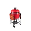 Kép 3/14 - Kamado4u EVO Greater kerámia grill piros állványos