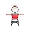 Kép 7/14 - Kamado4u EVO Greater kerámia grill piros állványos