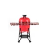 Kép 2/14 - Kamado4u EVO Meater kerámia grill piros állványos