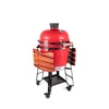 Kép 4/14 - Kamado4u EVO Meater kerámia grill piros állványos