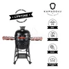Kép 1/14 - Kamado4u EVO Meater kerámia grill fekete állványos