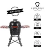 Kép 1/14 - Kamado4u NEO CLASSIC Meater kerámia grill fekete állványos