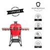 Kép 1/14 - Kamado4u EVO Greater D52 kerámia grill piros állványos 