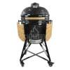 Kép 2/5 - Kamado4u Kerámia grill D47 fekete állványos Pecan Modell
