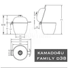 Kép 6/9 - Kamado4u Family D38 kerámia grill fekete pultba építhető Classic Modell