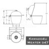 Kép 6/11 - Kamado4u Meater D47 kerámia grill fekete pultba építhető Classic Modell