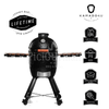 Kép 1/9 - Kamado4u Family D38 kerámia grill fekete állványos kivitel Classic Modell