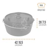 Kép 3/5 - Petromax Dutch Oven ft12 lábak nélkül/lapos fenék