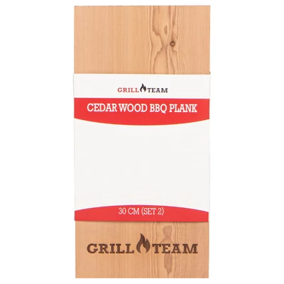 GrillTeam Cedar wood bbq plank 30 cm (set 2)