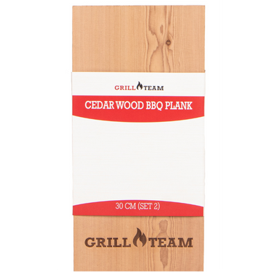 GrillTeam Cedar wood bbq plank 30 cm (set 2)