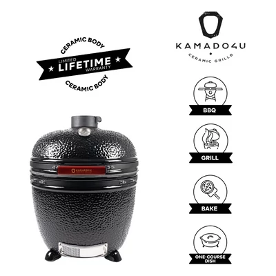 Kamado4u NEO Greater D52 kerámia grill fekete pultba építhető