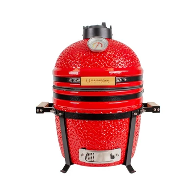 Kamado4u Traveller Plus D34 asztali kerámia grill piros