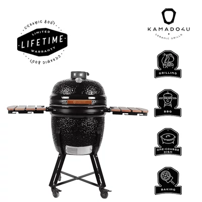Kamado4u Meater D47 kerámia grill fekete állványos kivitel Classic Modell