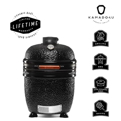 Kamado4u Meater D47 kerámia grill fekete pultba építhető Classic Modell