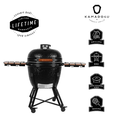 Kamado4u Greater D52 kerámia grill fekete állványos kivitel Classic Modell