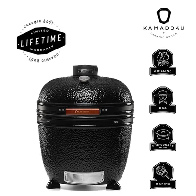Kamado4u Greater D52 fekete pultba építhető Classic Modell