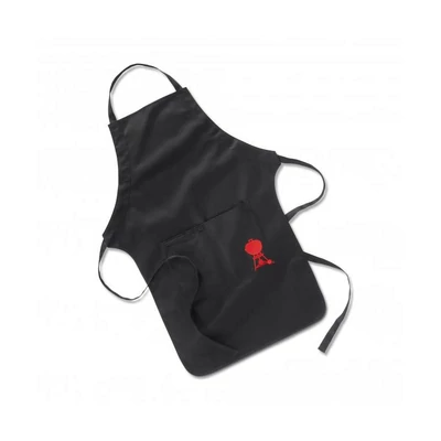 Weber BBQ kötény, fekete, vörös gömbgrill mintával