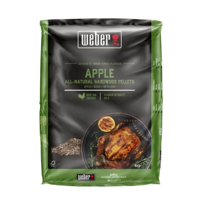 Weber természetes keményfa pellet alma 8 kg