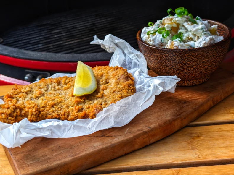 Bundázott szűz burgonyasalátával