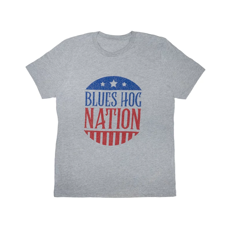 Blues Hog Nation Grey T-shirt XXL