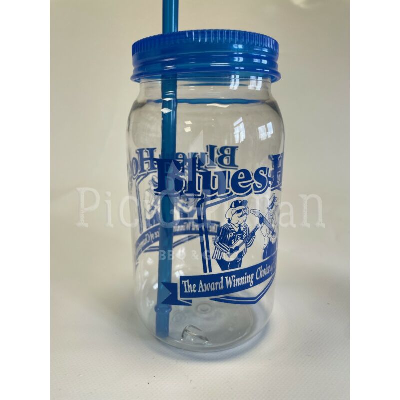 Blues Hog műanyag pohár szívószállal