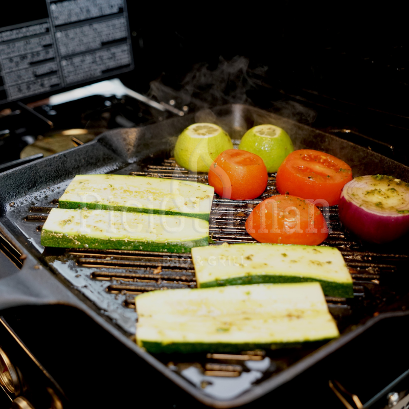 Camp Chef bordázott öntöttvas grill serpenyő