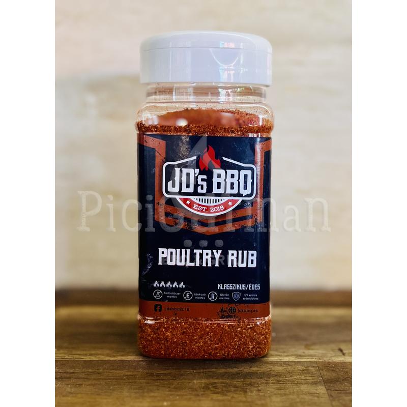 JD`s BBQ Hungary Poultry Rub 300g szóródobozban