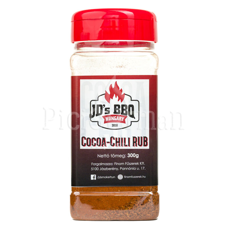 JD`s BBQ Hungary Cocoa Chili Rub 300g szóródobozban