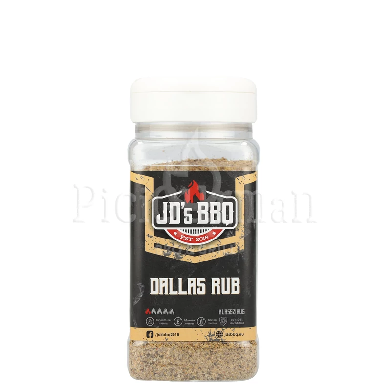 JD's BBQ Hungary Dallas Rub 300g szóródobozban