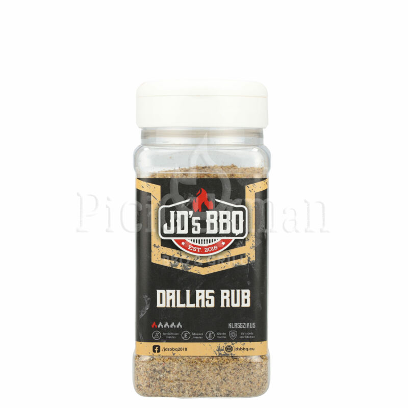 JD's BBQ Hungary Dallas Rub 300g szóródobozban