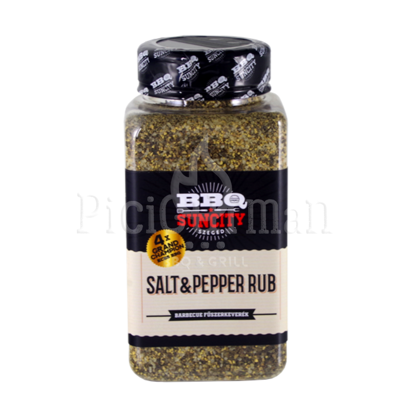SunCity BBQ Salt&amp;Pepper Rub 580 g szóródobozban