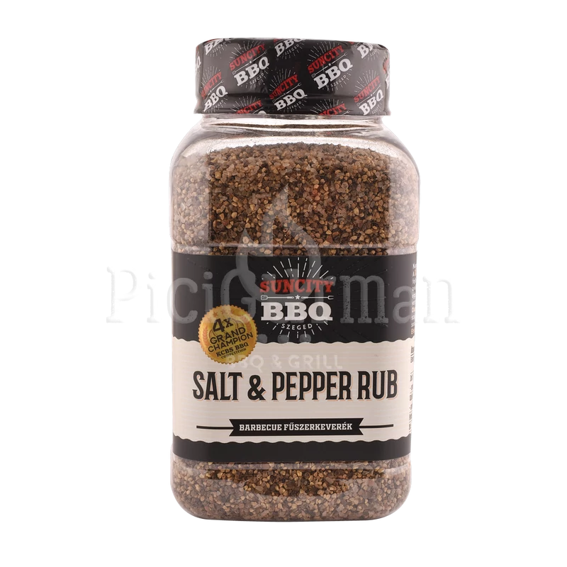 SunCity BBQ Salt&amp;Pepper Rub 580 g szóródobozban