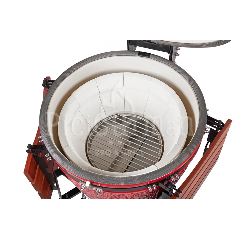 Kamado4u EVO Greater kerámia grill piros állványos