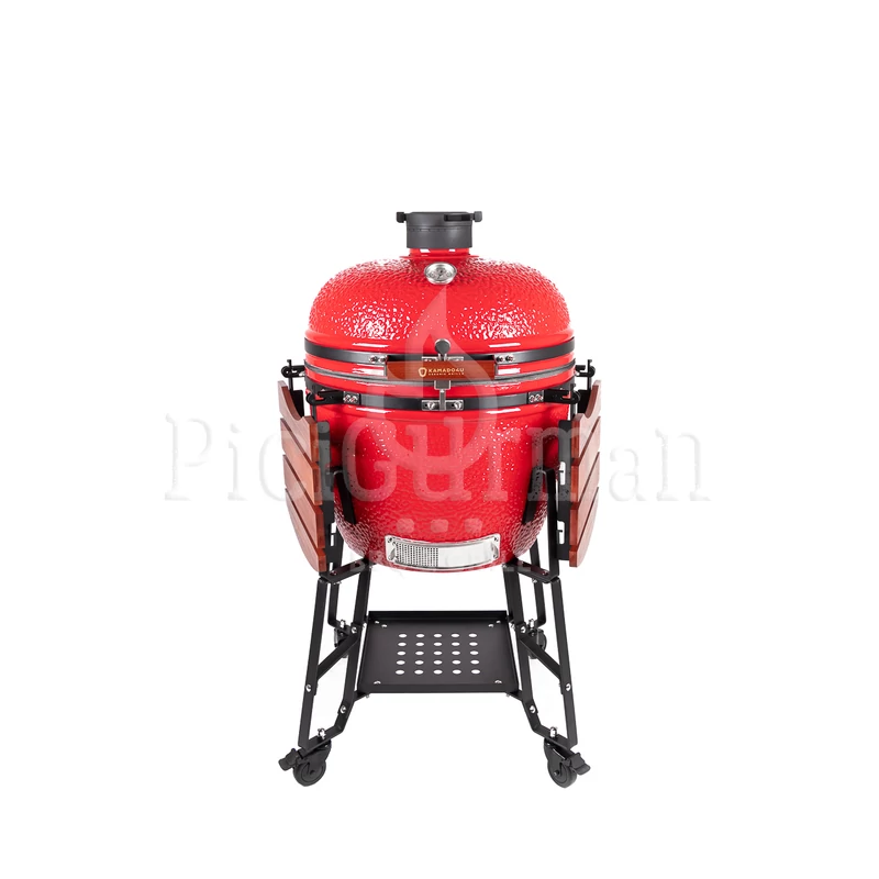 Kamado4u EVO Greater kerámia grill piros állványos