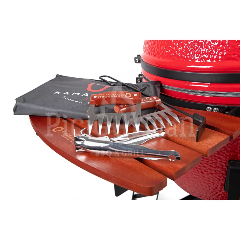 Kamado4u EVO Greater kerámia grill piros állványos