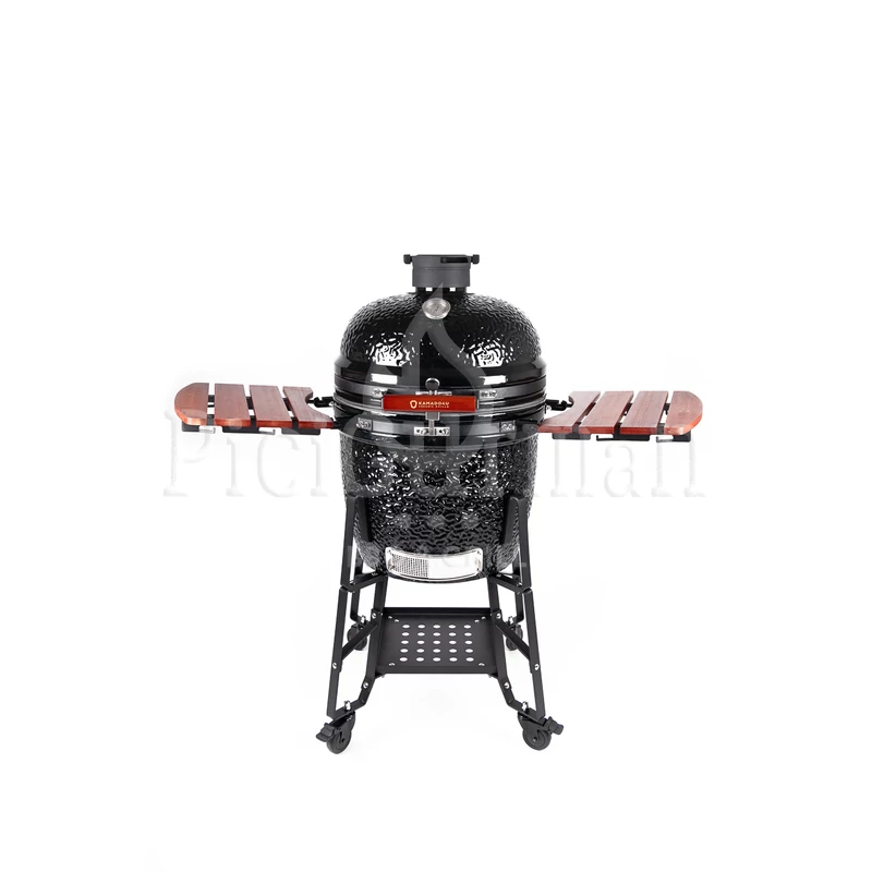 Kamado4u EVO Meater kerámia grill fekete állványos