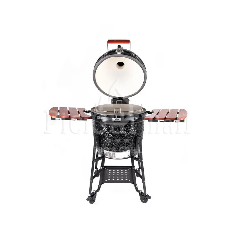 Kamado4u EVO Meater kerámia grill fekete állványos