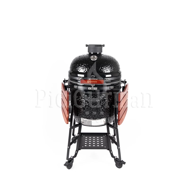 Kamado4u EVO Meater kerámia grill fekete állványos