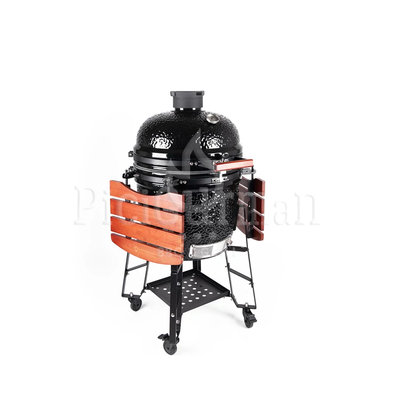 Kamado4u EVO Meater kerámia grill fekete állványos
