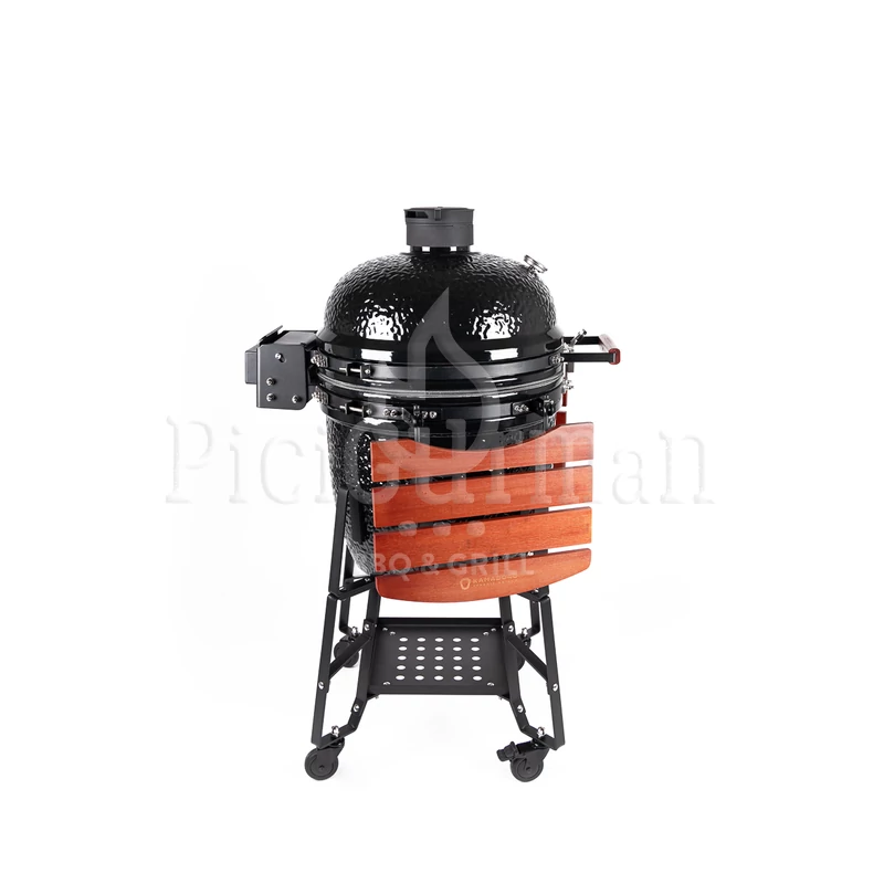 Kamado4u EVO Meater kerámia grill fekete állványos