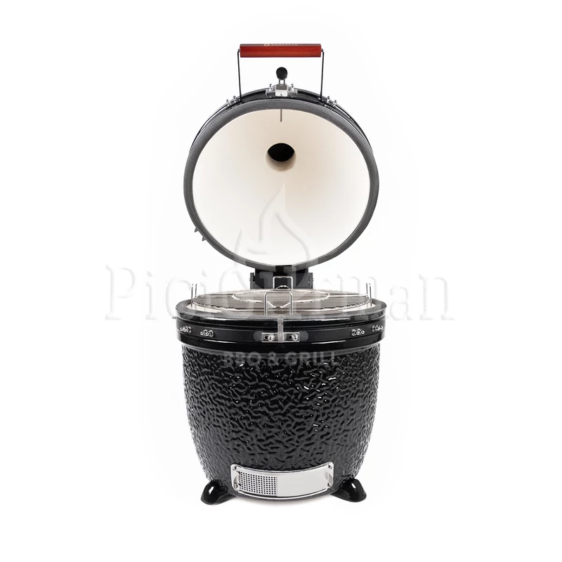 Kamado4u EVO Meater kerámia grill fekete pultba építhető