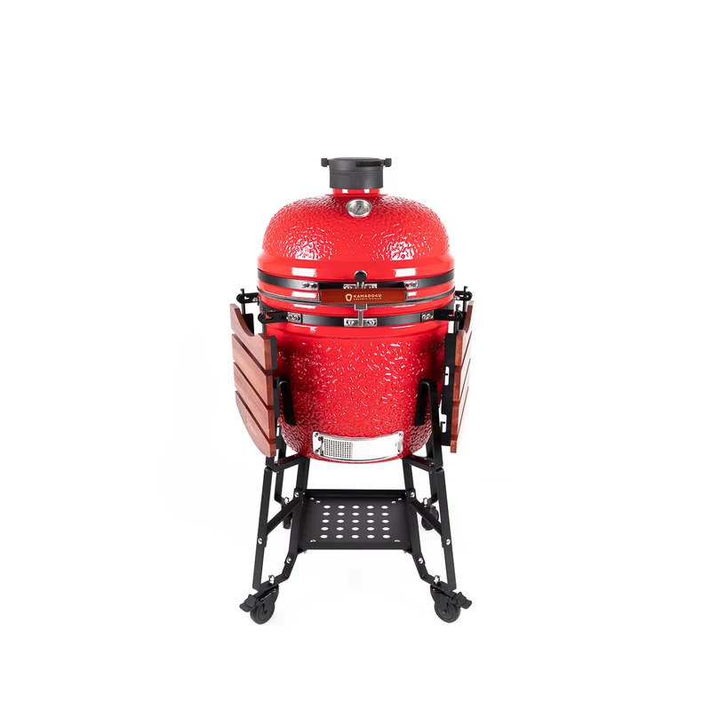Kamado4u EVO Meater kerámia grill piros állványos