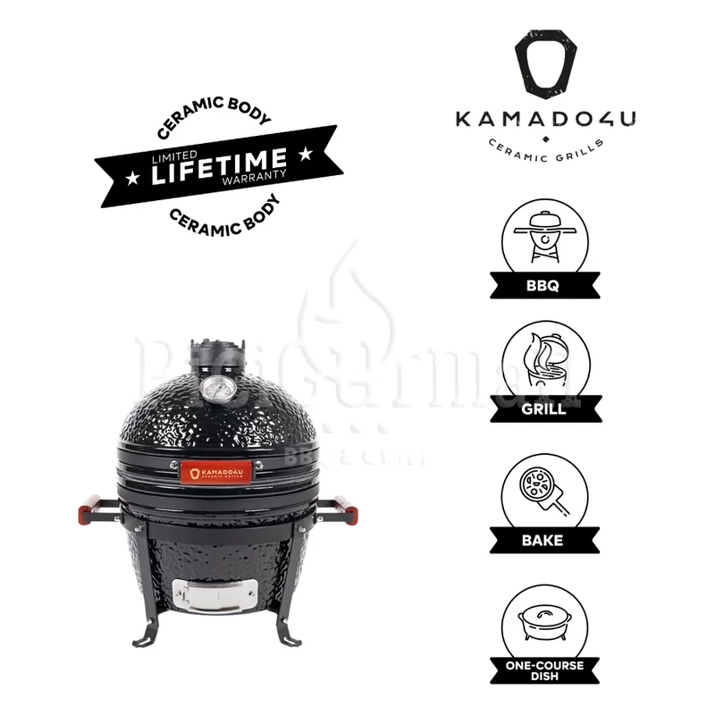 Kamado4u EVO Traveller D34 kerámia grill fekete asztali
