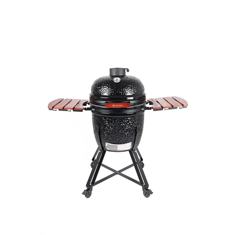 Kamado4u NEO CLASSIC Meater kerámia grill fekete állványos