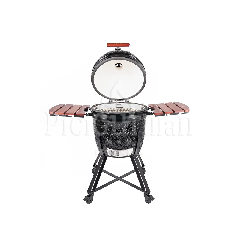 Kamado4u NEO CLASSIC Meater kerámia grill fekete állványos