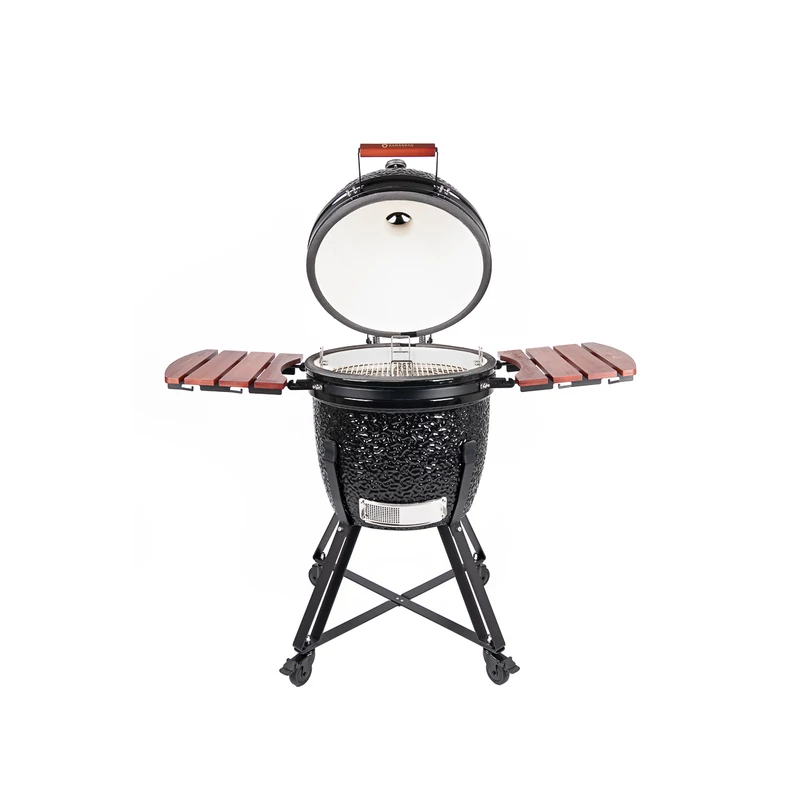 Kamado4u NEO CLASSIC Meater kerámia grill fekete állványos