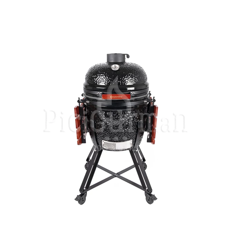 Kamado4u NEO CLASSIC Meater kerámia grill fekete állványos