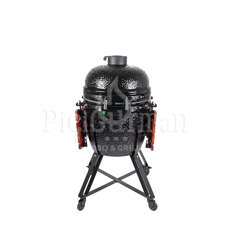 Kamado4u NEO CLASSIC Meater kerámia grill fekete állványos