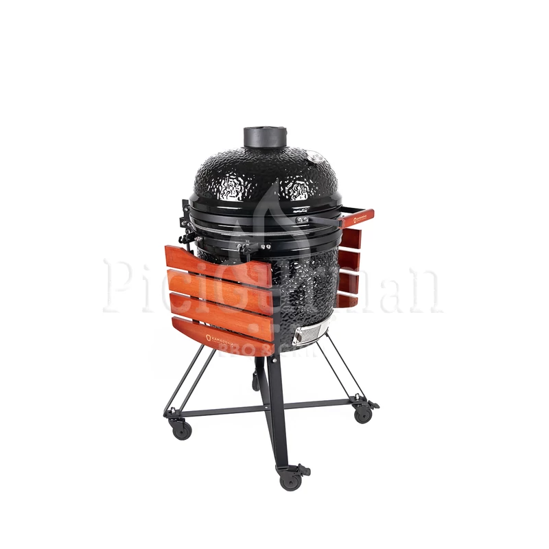 Kamado4u NEO CLASSIC Meater kerámia grill fekete állványos